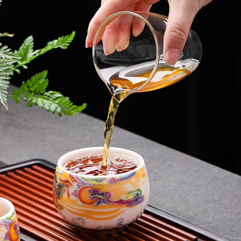 Drache &amp; Phönix Keramik-Teetasse 190 ml | Spirituelles Geschirr