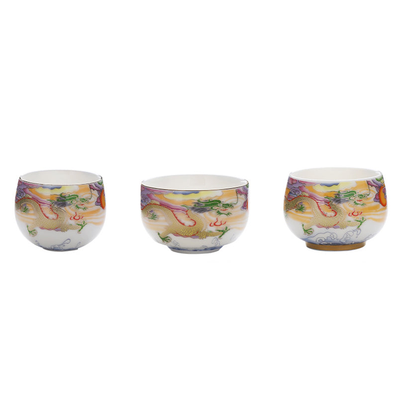 Drache &amp; Phönix Keramik-Teetasse 190 ml | Spirituelles Geschirr