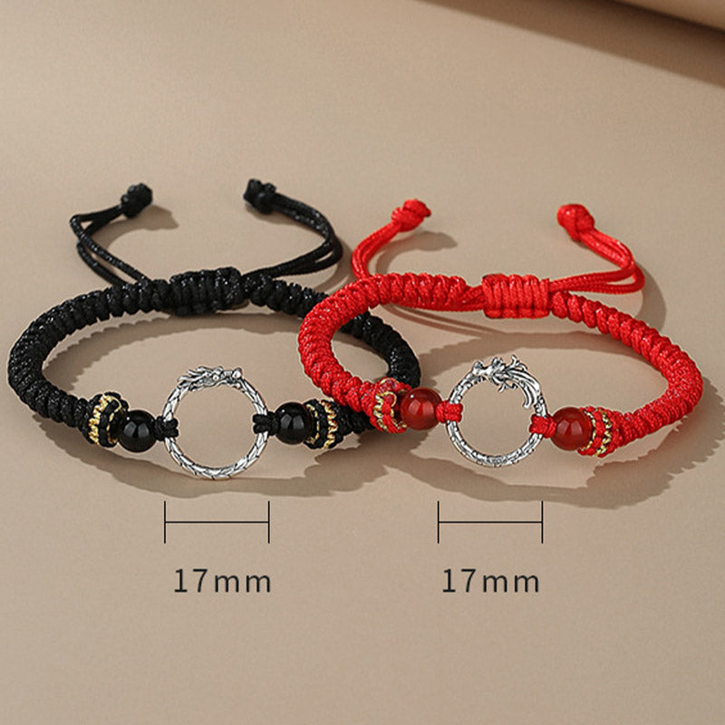 Drache &amp; Phönix Peace Buckle Armband aus 925 Sterling Silber | Balance &amp; Glück