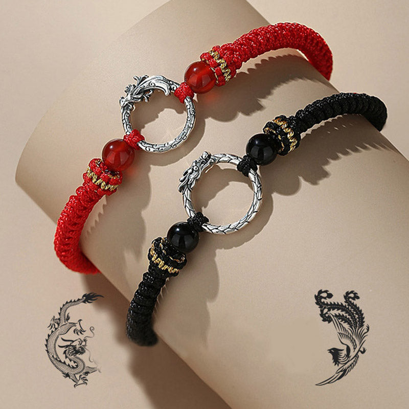 Drache &amp; Phönix Peace Buckle Armband aus 925 Sterling Silber | Balance &amp; Glück