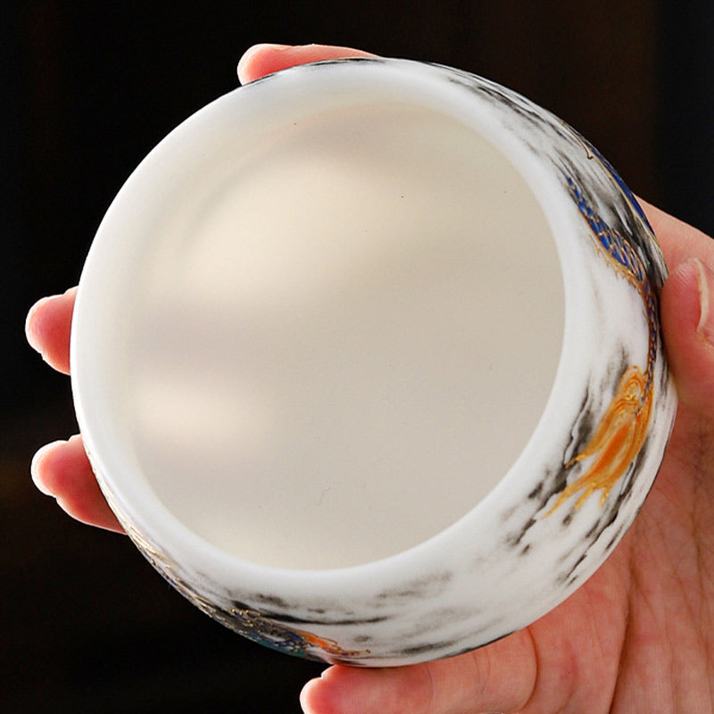 Drache spielt mit Perle Keramik-Teetasse 160 ml | Geschirr