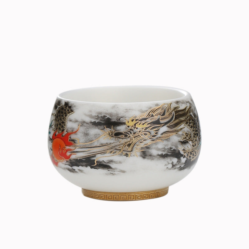 Drache spielt mit Perle Keramik-Teetasse 160 ml | Geschirr