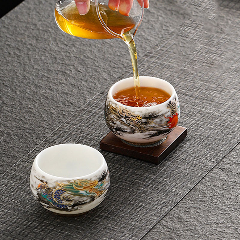 Drache spielt mit Perle Keramik-Teetasse 160 ml | Geschirr