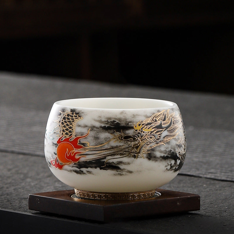 Drache spielt mit Perle Keramik-Teetasse 160 ml | Geschirr