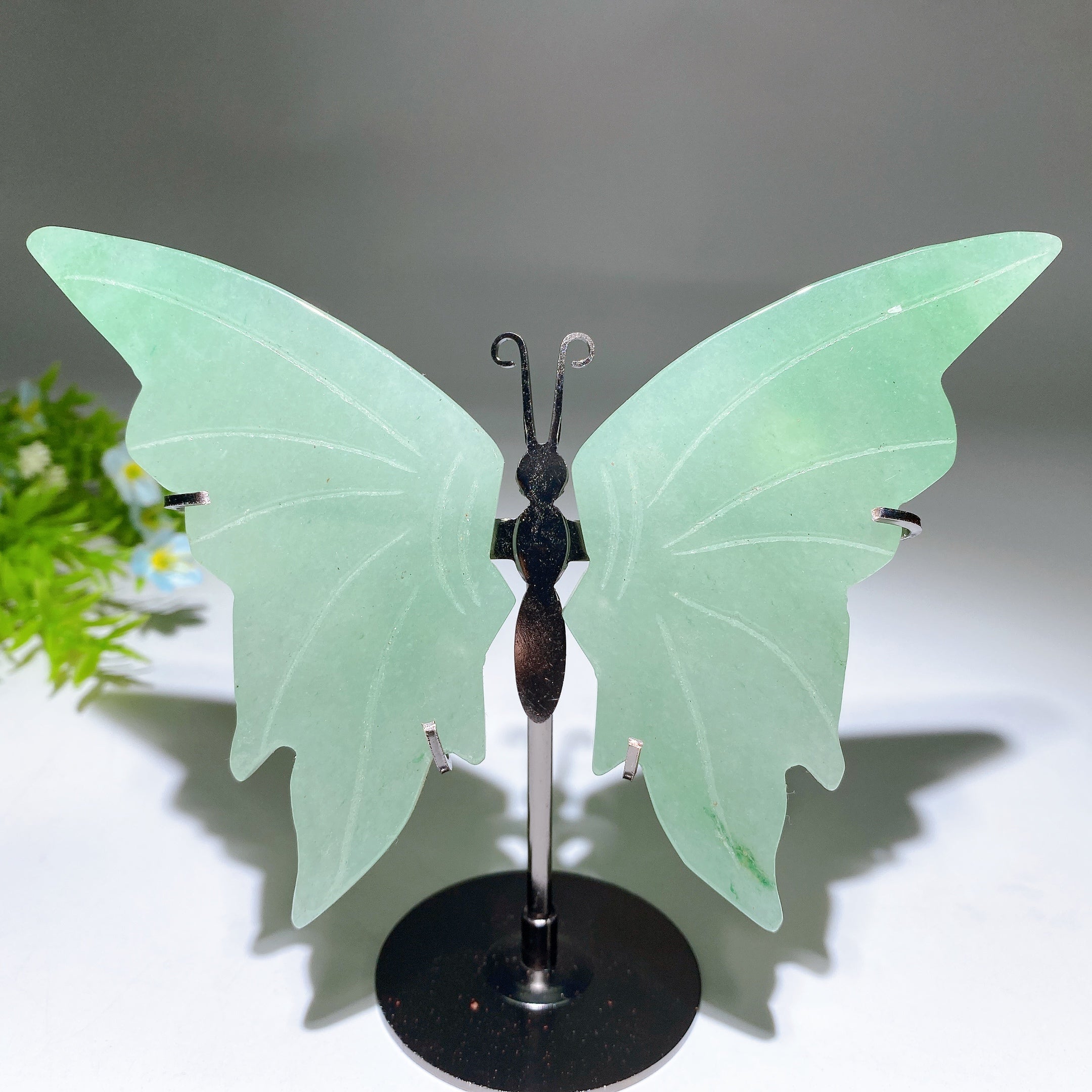 Dream Amethyst Crystal Butterfly Wings Carving 14cm