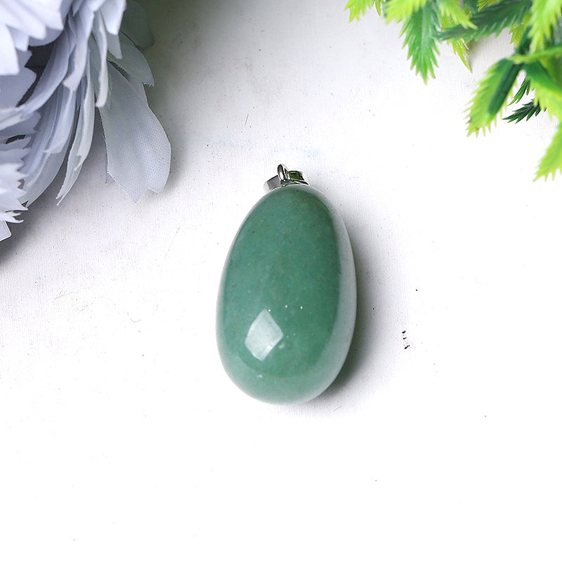 Drop Shape Clear Quartz Crystal Pendant 1.3-1.6 Inch