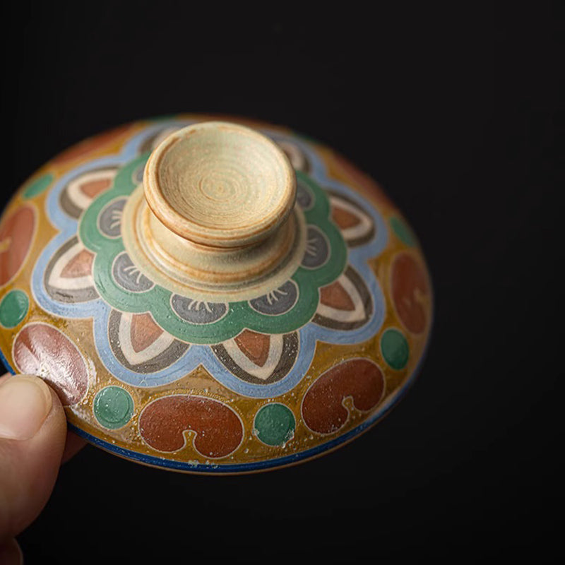 Dunhuang Fliegende Apsaras Keramik-Gaiwan-Teetasse, 150 ml
