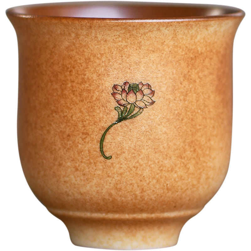 Dunhuang Lotus-Teetasse aus Keramik, 90 ml, für Zen-Dekor