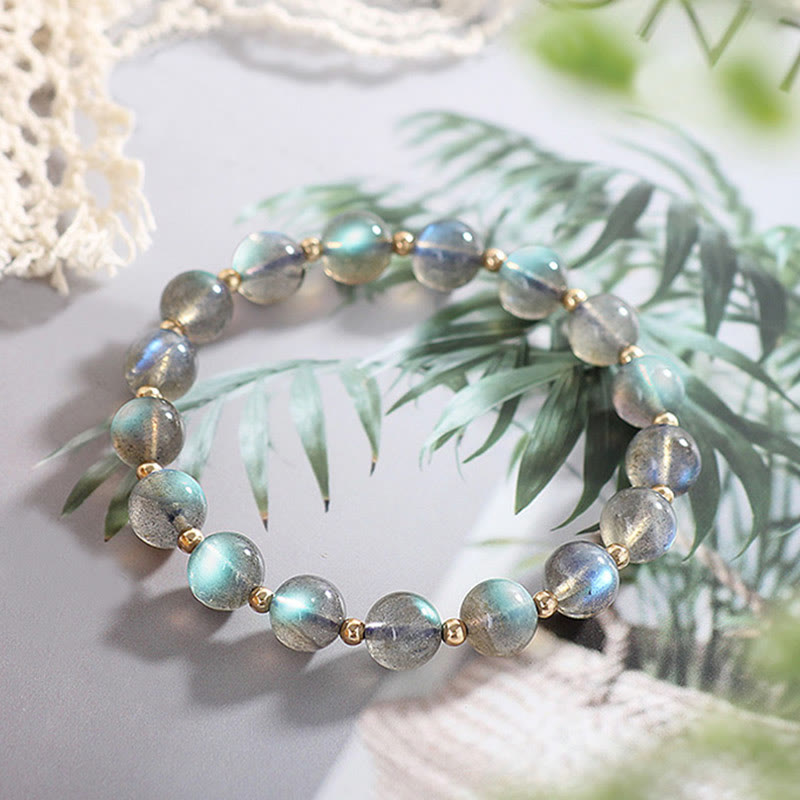 Moonstone Love Bracelet 14k Gold Plated Healing Jewelry