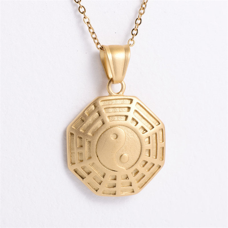 Yin Yang Titanium Steel Balance and Harmony Necklace