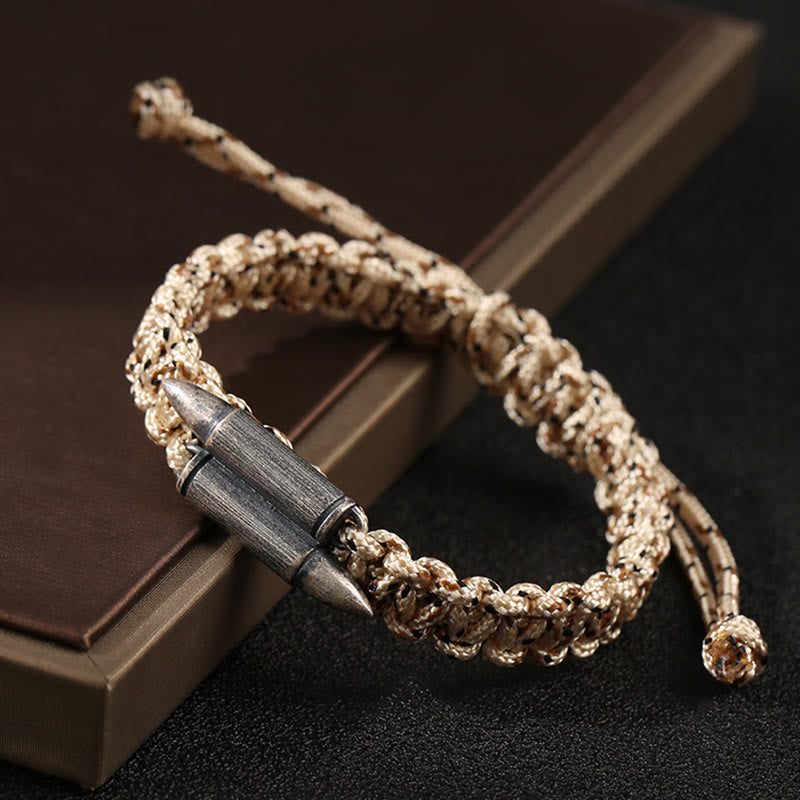 Sterling Silver Braided Rope Spiritual Protection Bracelet