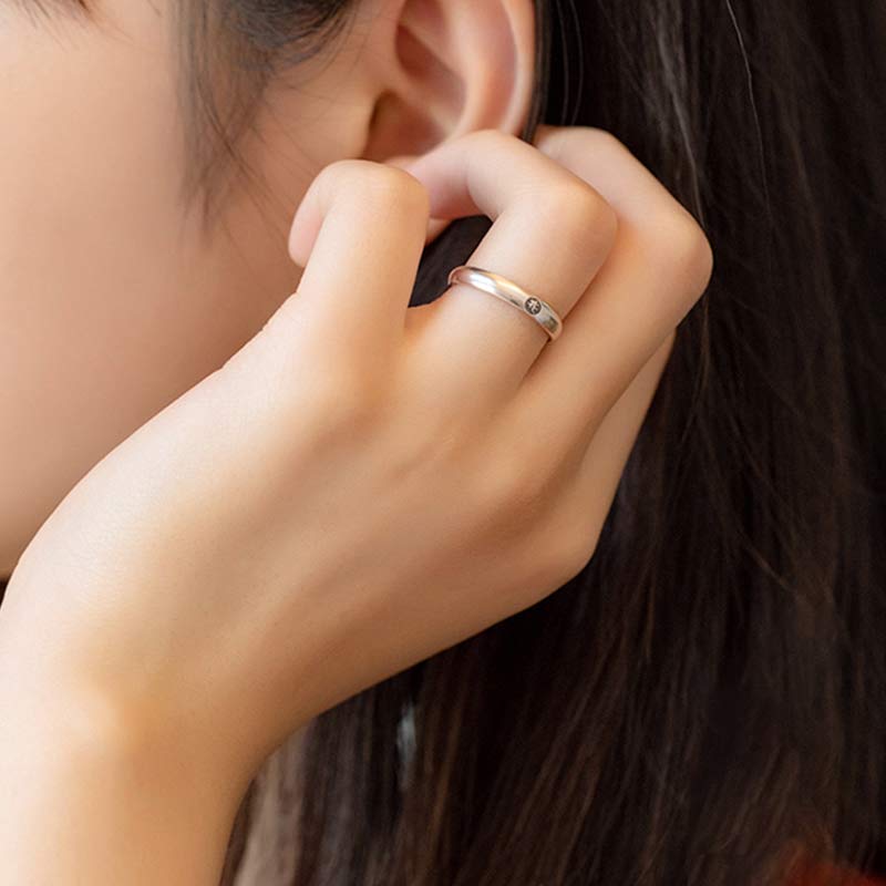 Adjustable 925 Sterling Silver Chinese Zodiac Blessing Ring