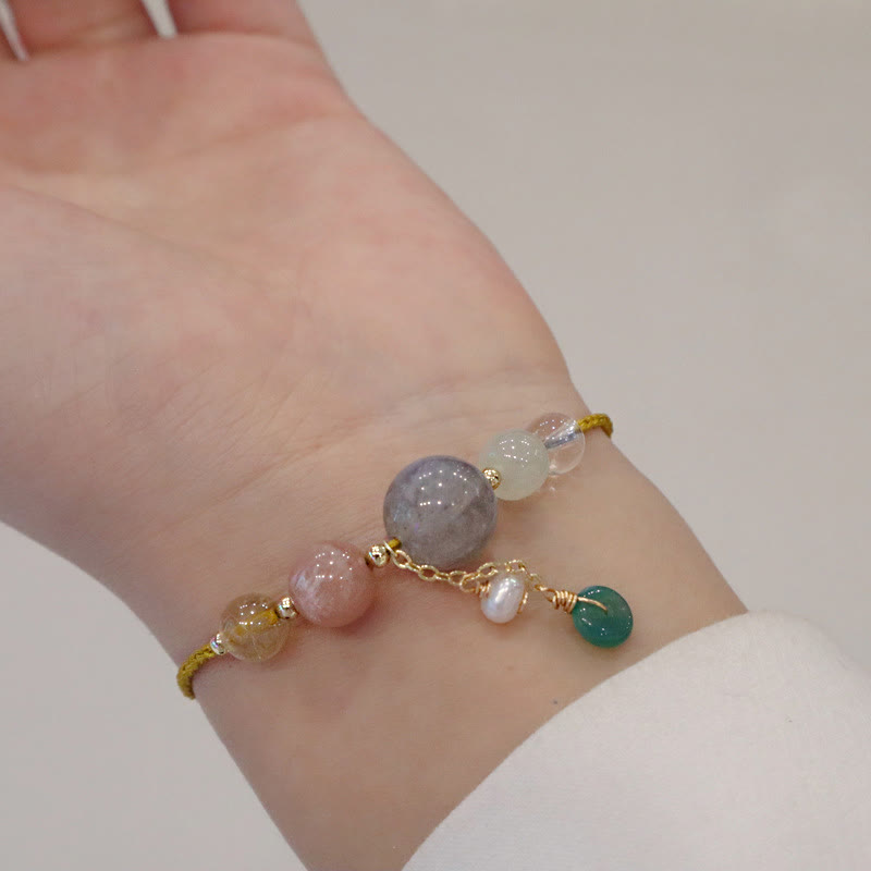 Moonstone Bracelet with Peace Buckle | Healing Harmony & Balance