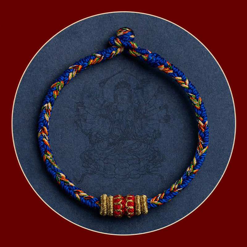 Handgefertigtes rotes Schnurarmband mit chinesischem Tierkreiszeichen für Glück und Stärke