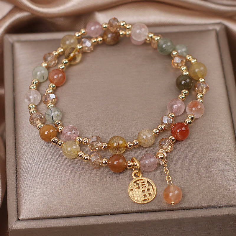 Rutilated Quartz Auspiciousness & Protection Bracelet