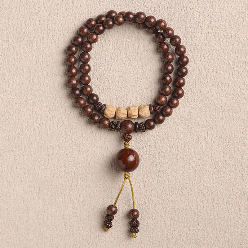 Sandalwood Double Wrap Bracelet 6mm for Purification