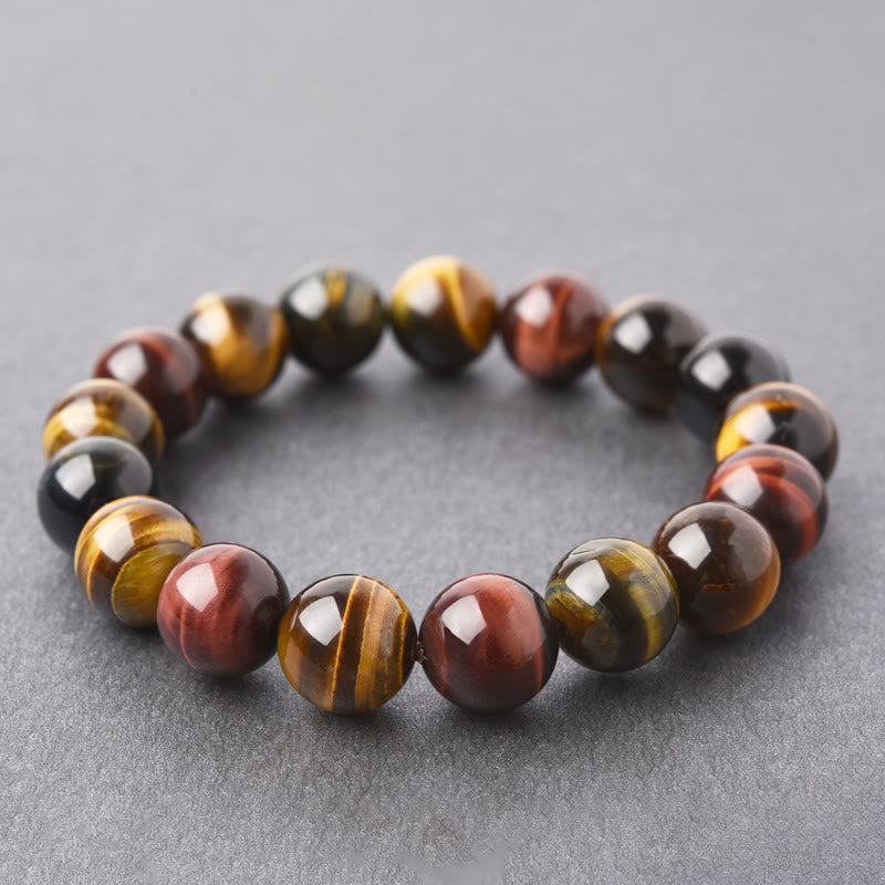 8mm Tiger Eye Bracelet for Positive Protection & Courage