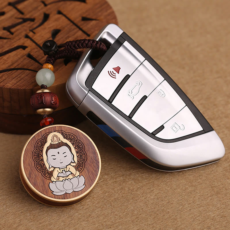 Ebony Rosewood Spiritual Balance Car Key Chain | Healing Sounds