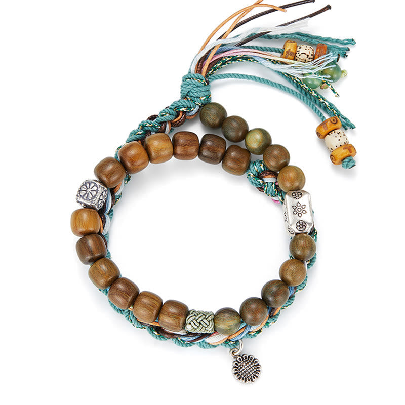 925 Sterling Silver Green Sandalwood Bodhi Seed Bracelet