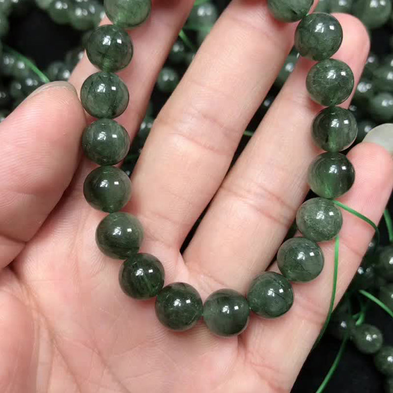 8mm Green Crystal Spiritual Bracelet for Wealth & Protection