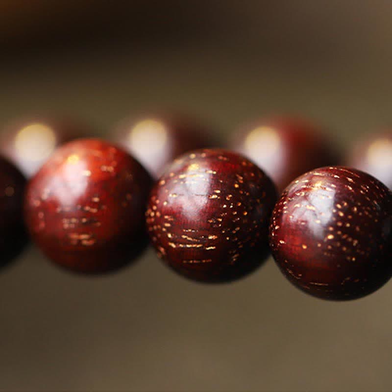 6mm Jade Bracelet with Sandalwood and Gold Star Charm for Protection