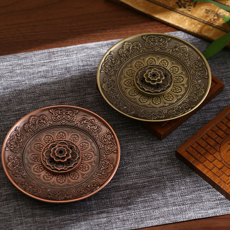 Dragon Incense Burner with Lotus, Phoenix & Eight Auspicious Symbols