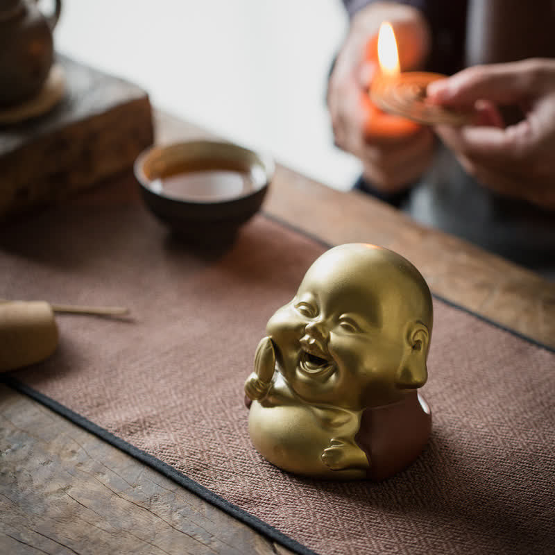 Little Buddha Ceramic Incense Burner for Healing & Meditation
