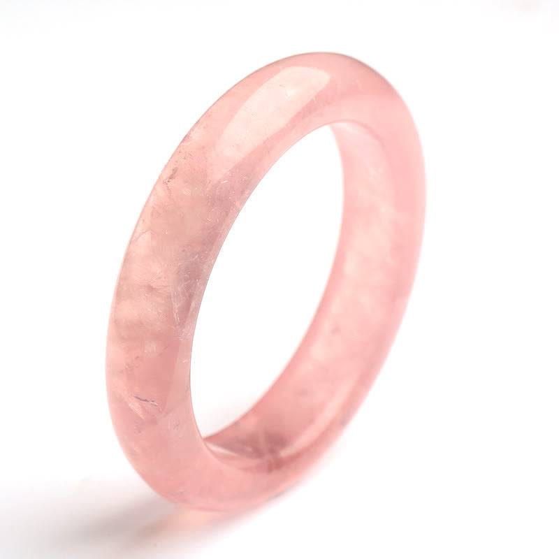 Natural Rose Quartz Love Caring Bangle Bracelet