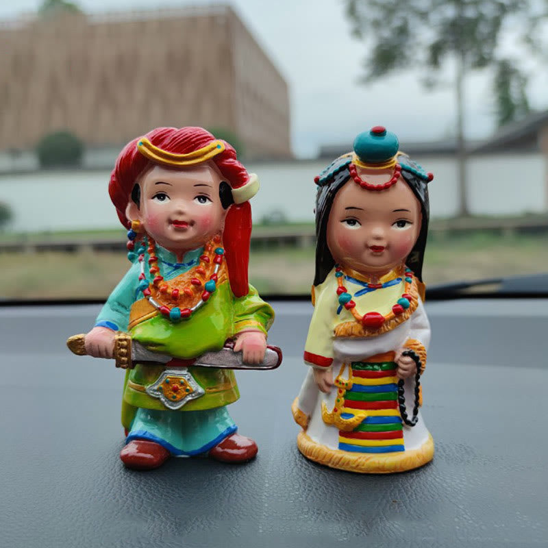 11 cm handbemaltes tibetisches spirituelles Figuren-Ornament