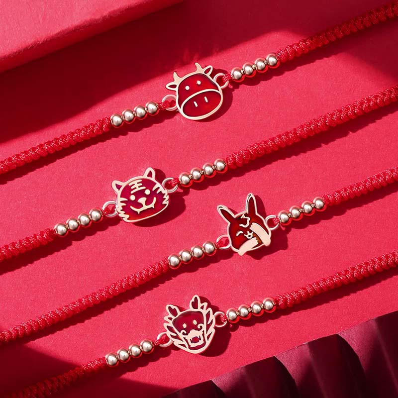 Unisex Red String Bracelet | 12 Chinese Zodiac Protection Charm