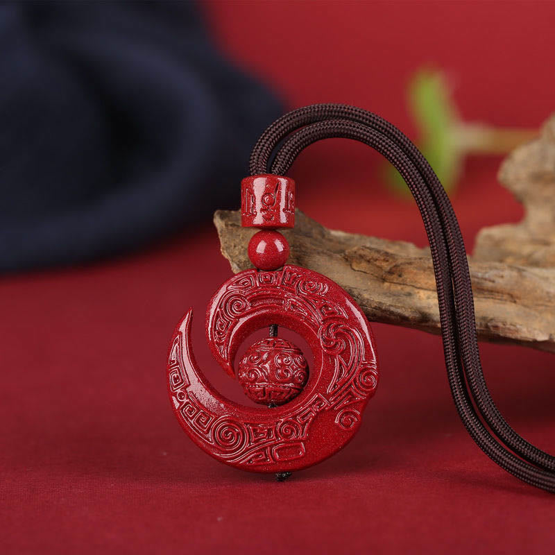 Unisex Cinnabar Concentration Necklace One's Luck Design