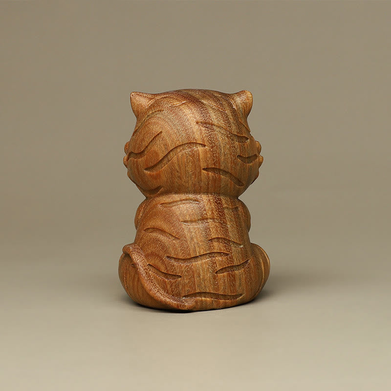 Green Sandalwood Tiger Desk Decoration | Positive Energy
