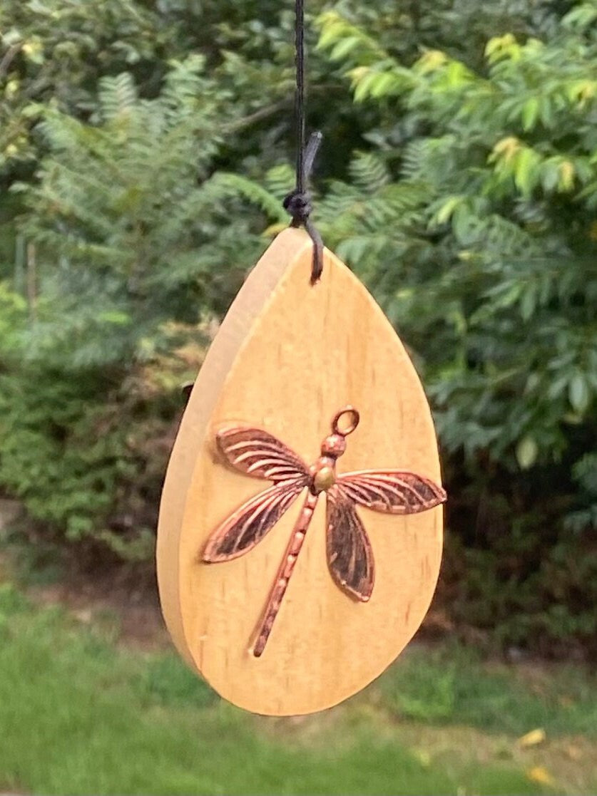 21 Inch Double Side Dragonfly on the Sail, It Is Great Gift for Sympathy, Cat and Dog Lose Memorial Gifts, Outdoor Spirit Sound Wind Chime