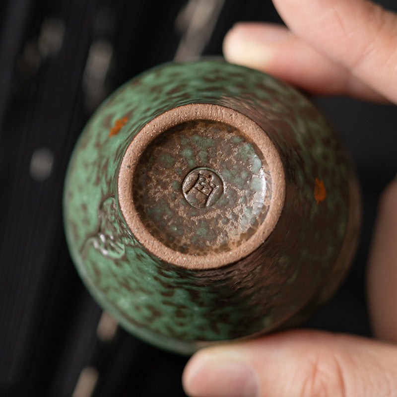 Vintage Ceramic Teacup 50ml for Sacred Space Rituals