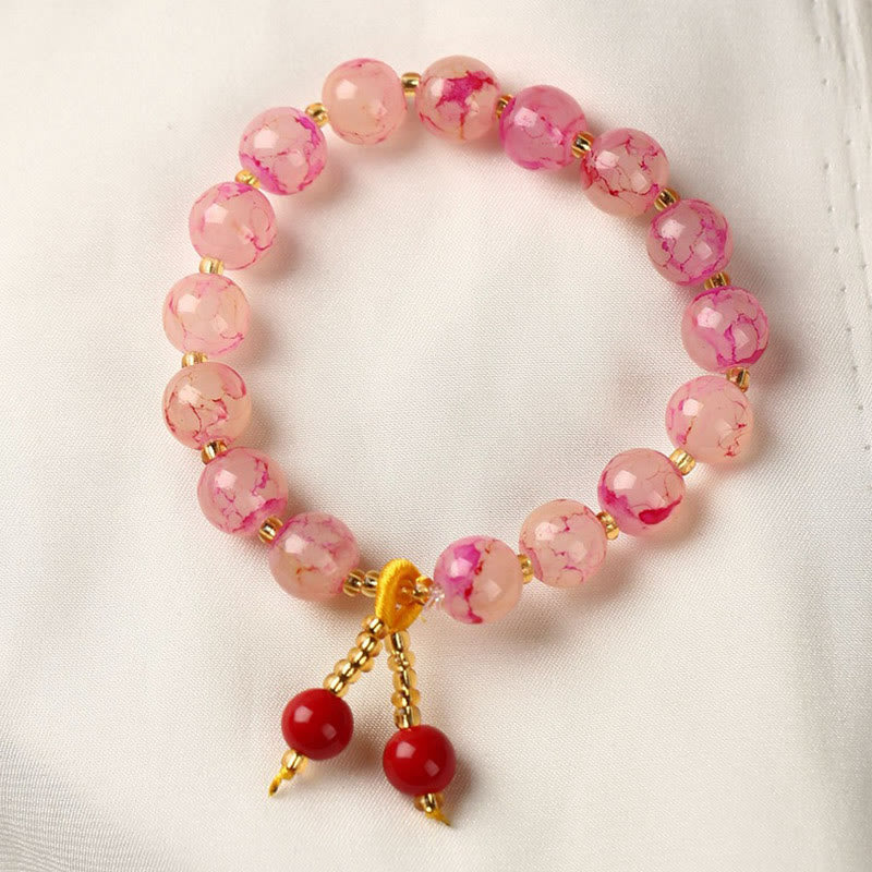 Liuli Glass Blessing Harmony Bracelet for Spiritual Protection