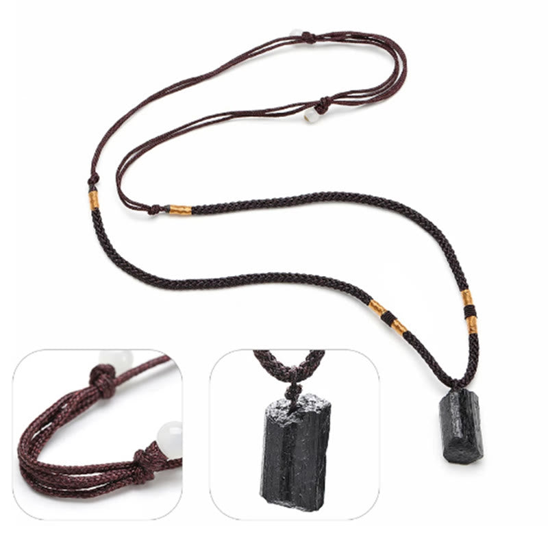 Spirituelle Halskette mit schwarzem Turmalin und Anhänger mit positiver Energie