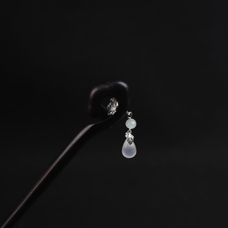 Ebenholz-Mut-Haarnadel | Traditionelle chinesische Haarnadel 17 cm