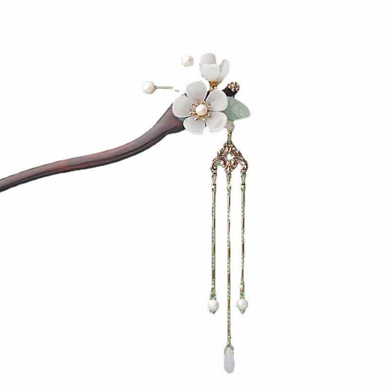 Ebenholz-Schutz-Haarnadel | Chinesische Blumensegen-Dekoration