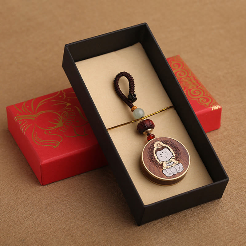 Ebenholz Rosenholz Spirituelle Balance Auto Schlüsselanhänger | Heilende Klänge