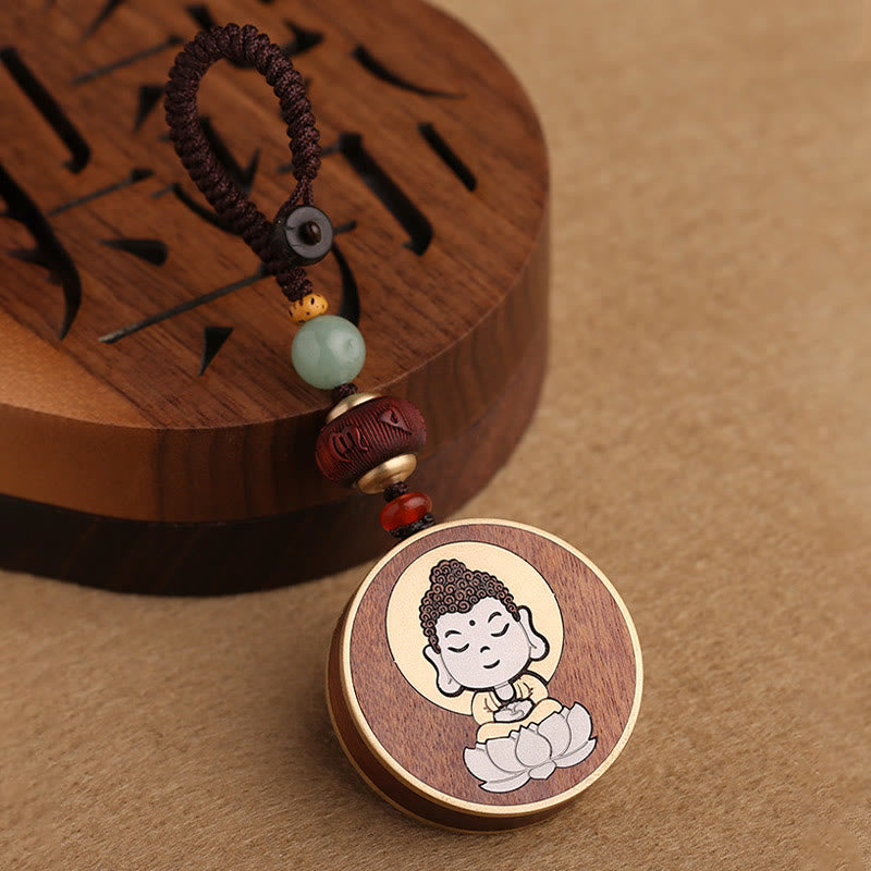 Ebenholz Rosenholz Spirituelle Balance Auto Schlüsselanhänger | Heilende Klänge