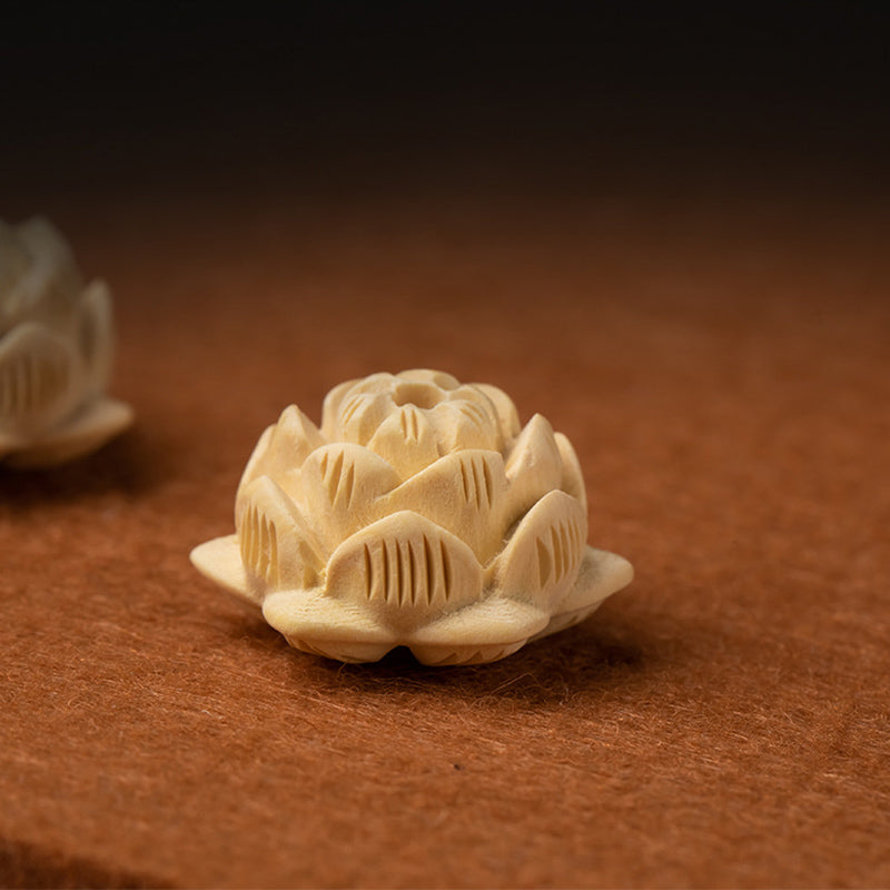 Ebenholz Holz Bodhi Samen Lotus Schlüsselanhänger | Erleuchtungssymbol