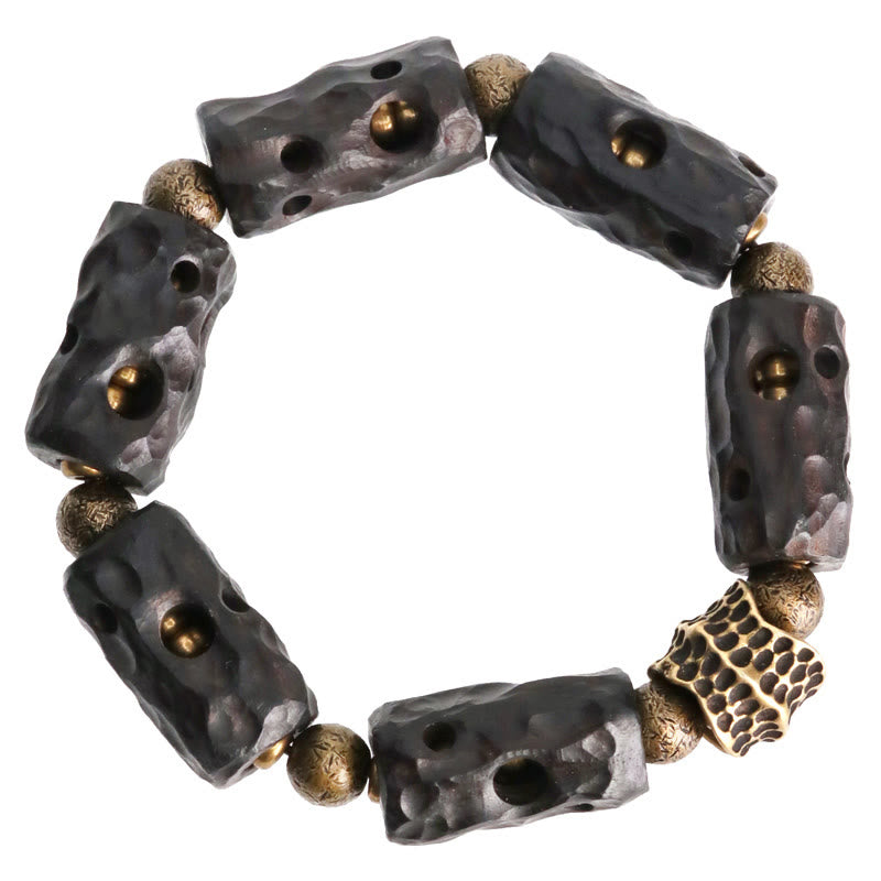Ruhearmband aus Ebenholz für Erdung und Frieden, 14–17,5 cm