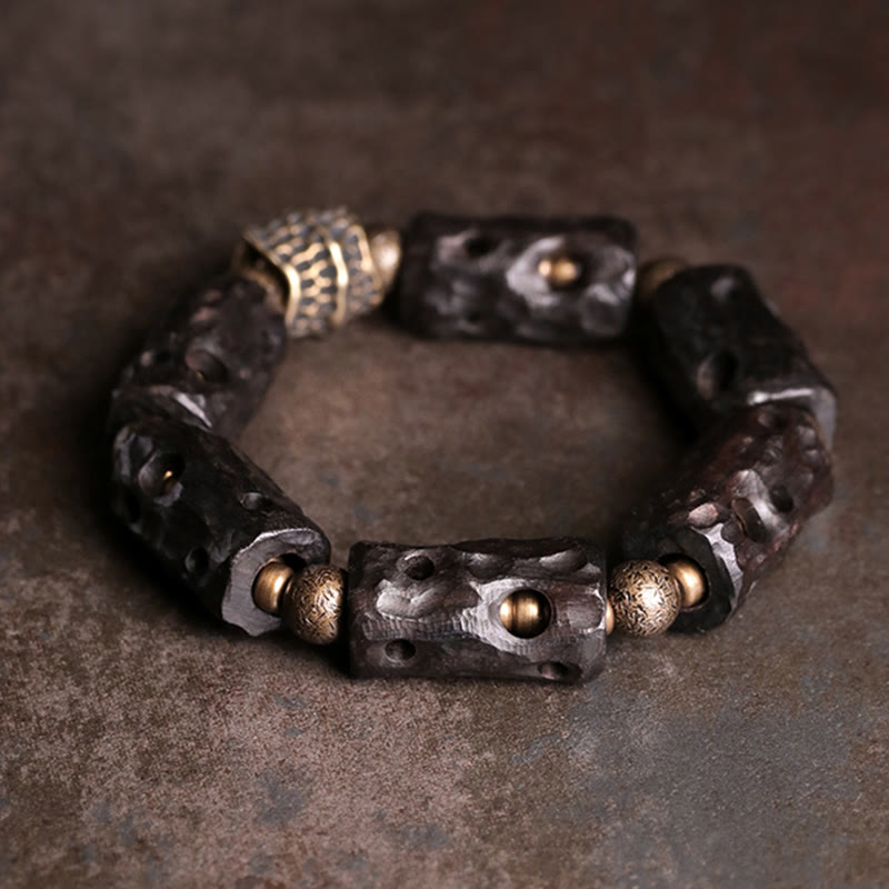 Ruhearmband aus Ebenholz für Erdung und Frieden, 14–17,5 cm