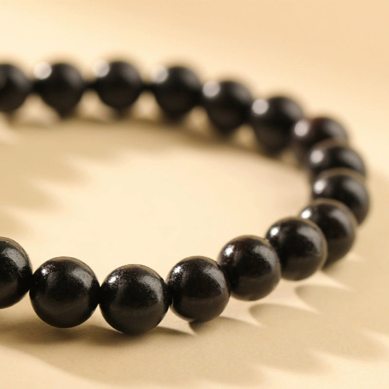 Ebenholz-Katzenkopf-Armband, 8 mm, für Frieden und Ausgeglichenheit