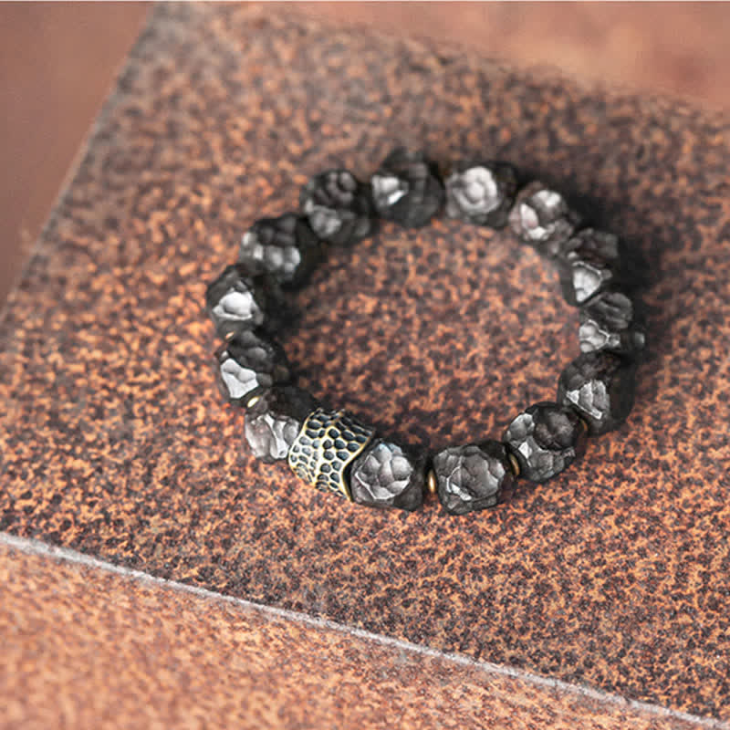 Paararmband aus Ebenholz und Kupfer für Frieden und Ausgeglichenheit