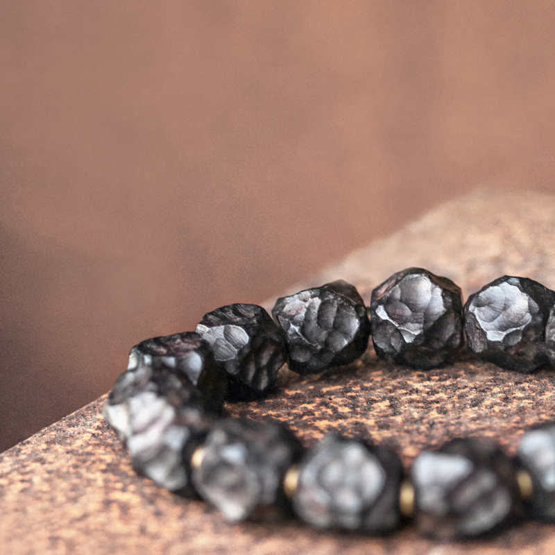 Paararmband aus Ebenholz und Kupfer für Frieden und Ausgeglichenheit