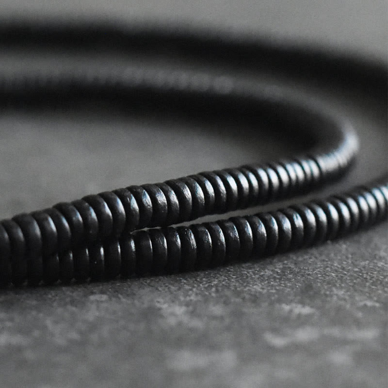Mehrlagiges Armband aus Ebenholz und Kupfer für Ausgeglichenheit und Ruhe