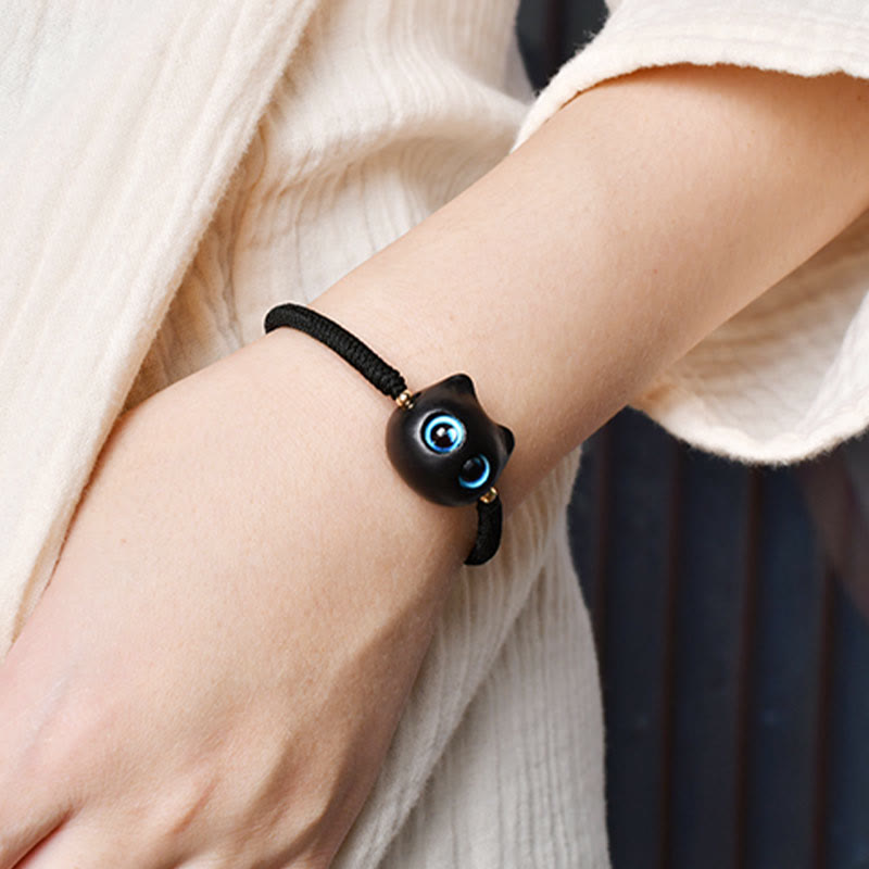 King Kong Knotenarmband aus Ebenholz für Frieden und Schutz