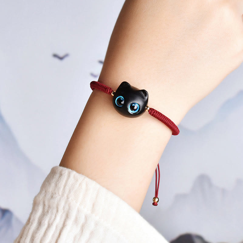 King Kong Knotenarmband aus Ebenholz für Frieden und Schutz