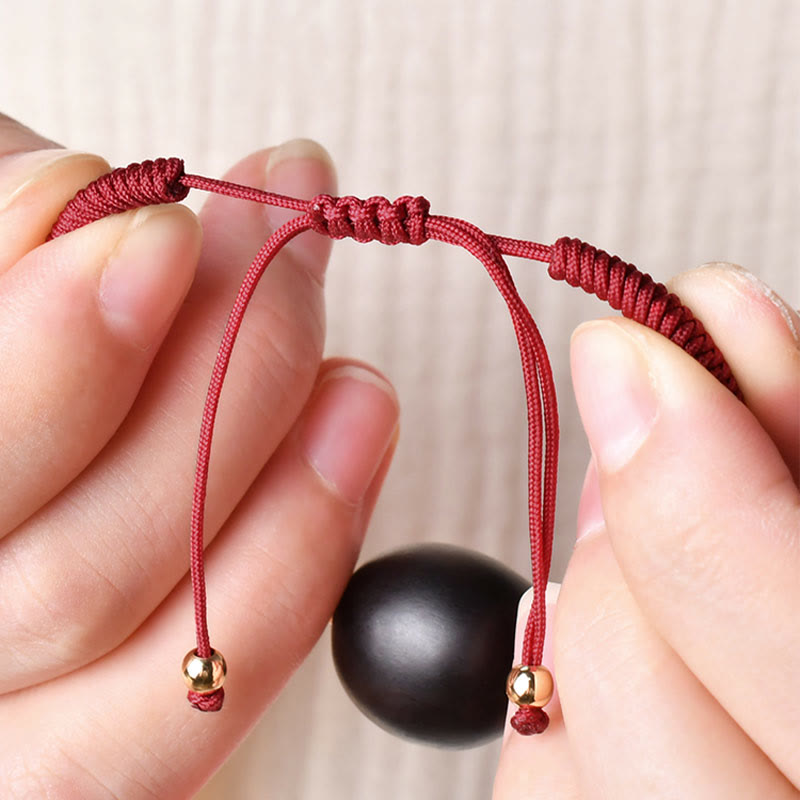 King Kong Knotenarmband aus Ebenholz für Frieden und Schutz